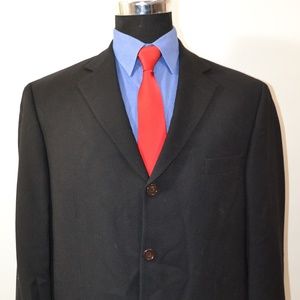 Pronto Uomo 42R Sport Coat Blazer Suit Jacket Blac